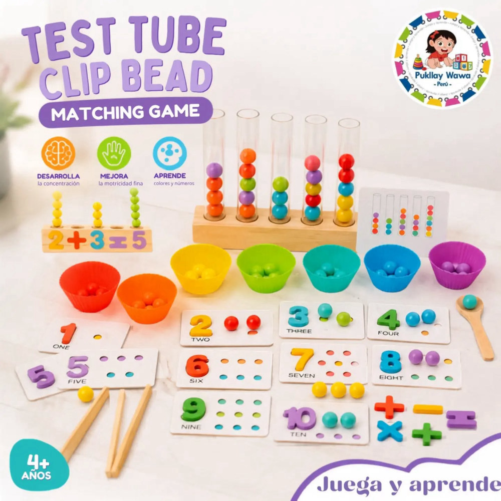 Tubos de Ensayo con Cuentas para Contar
