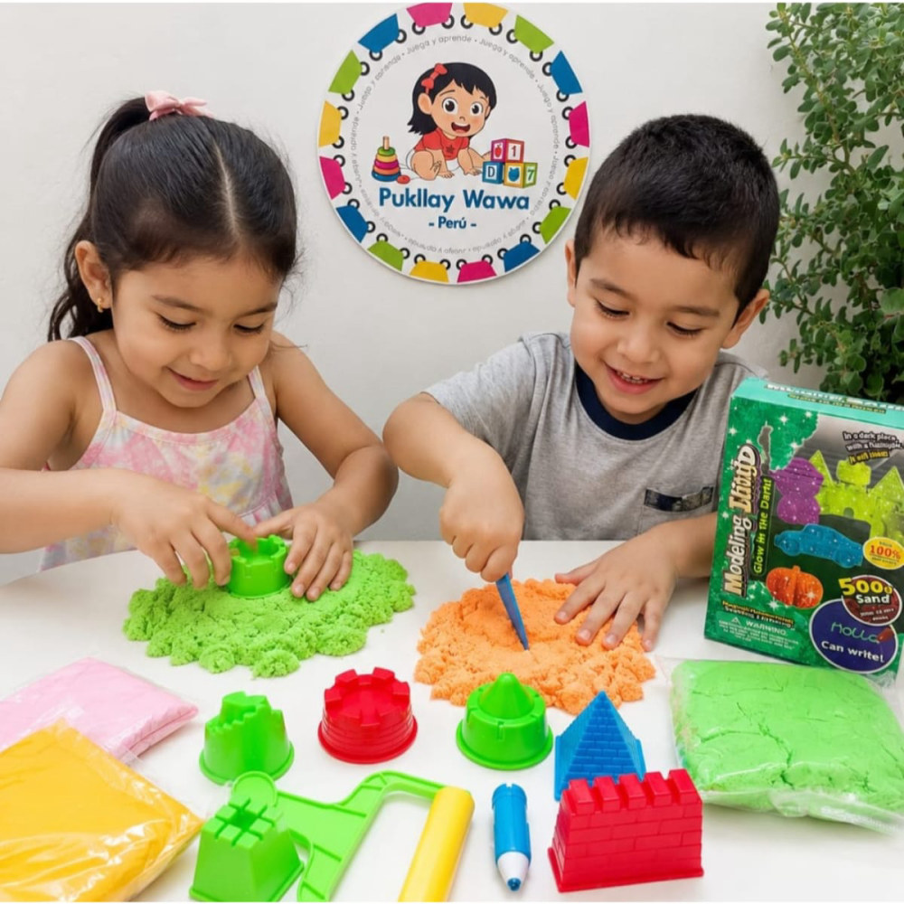 Arena mágica luminosa de 500mg de 2 colores
