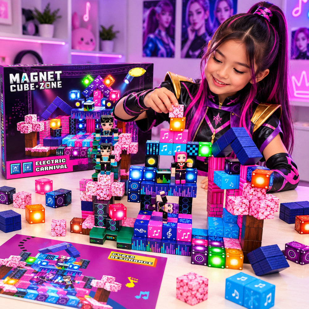 Miniatura 2 de Bloques magnéticos - guerreras kpop 153 piezas 